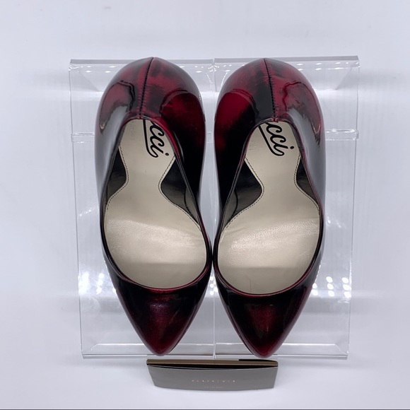 Gucci Women’s Old Wimbledon Cherry Nero Stiletto Heels Pumps 6.5 - Picture 11 of 14